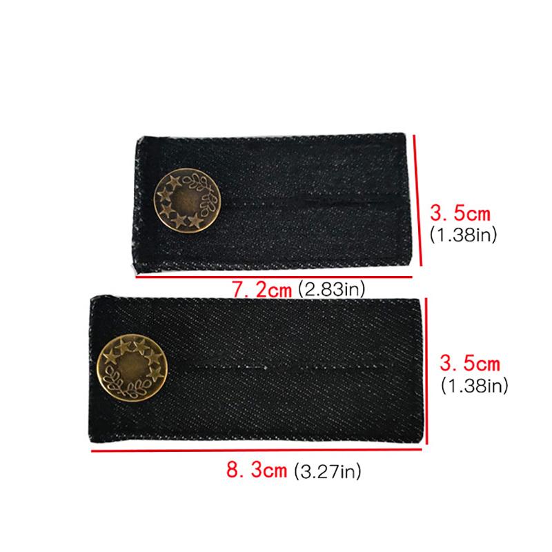 4 Stück/Set Jeans-Bundverlängerer für Herren Damen Schwangerschaftshosen Hosen Jeans Röcke Knopferweiterungen