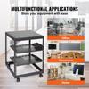 12U Open-Frame Server-Rack, 15''-40'' Verstellbare Tiefe, Freistehendes oder Wandmontage-Netzwerk-Server-Rack, 4-Pfosten AV-Rack mit Rollen, Bietet Platz für All Ihre