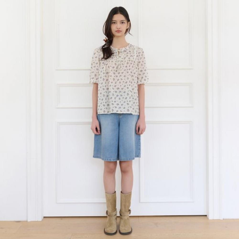 Thursday Island Women Flower Pattern Tassel Blouse T264mbl255w ivory (IV)/S