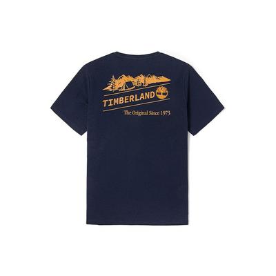 Casual Printed Breathable Short Sleeve T-Shirt Men Tops Deep-Sapphire-Blue A61HH-433