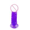 Simulation Penis Transparent Jelly Color Crystal Egg-Free Dildo Large and Medium Small Size Suction Cup Sex Product Female Self-Use