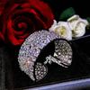 Adjustable Micro Paved Full Diamond Bracelet Luxury CZ Bangle Shiny Wrist Jewelry