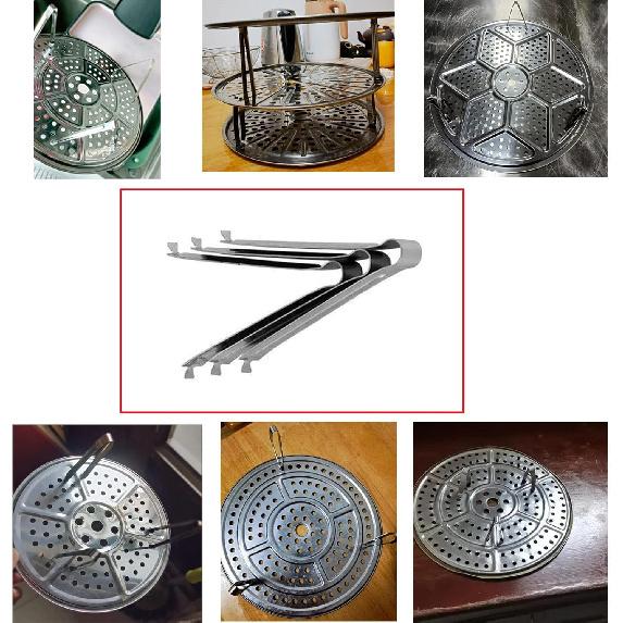 6 Pack Removable Legs for Steamer Rack Steaming Tray Bracket Detachable Stand Leg Stainless Steel Steam Holder Shelf 5cm/1.97in Cooking Tray Water