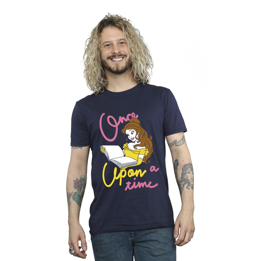 Beauty And The Beast Men's Once Upon A Time Belle Cotton T-Shirt