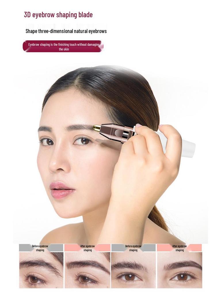 Women's Electric Eyebrow Trimmer & Shaper - Automatic Two-in-One Razor Tool
