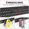 Garage Tool Organizer Wall Mount 48 Inches with 10 Adjustable Heavy-Duty Hooks, Garage Organization Garden Storage Rack Up To 400 Lbs