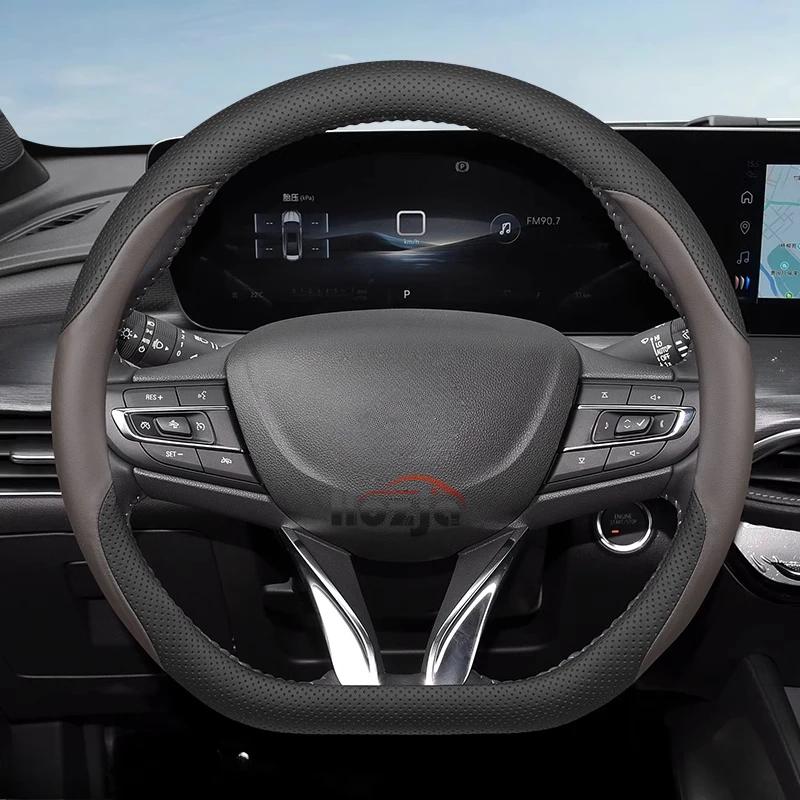 Leather Car Steering Wheel Cover for Opel Mokka X B Mokka-e Astra G H J K GTC Insignia A B Sport Tourer Vivaro A B C Accessories