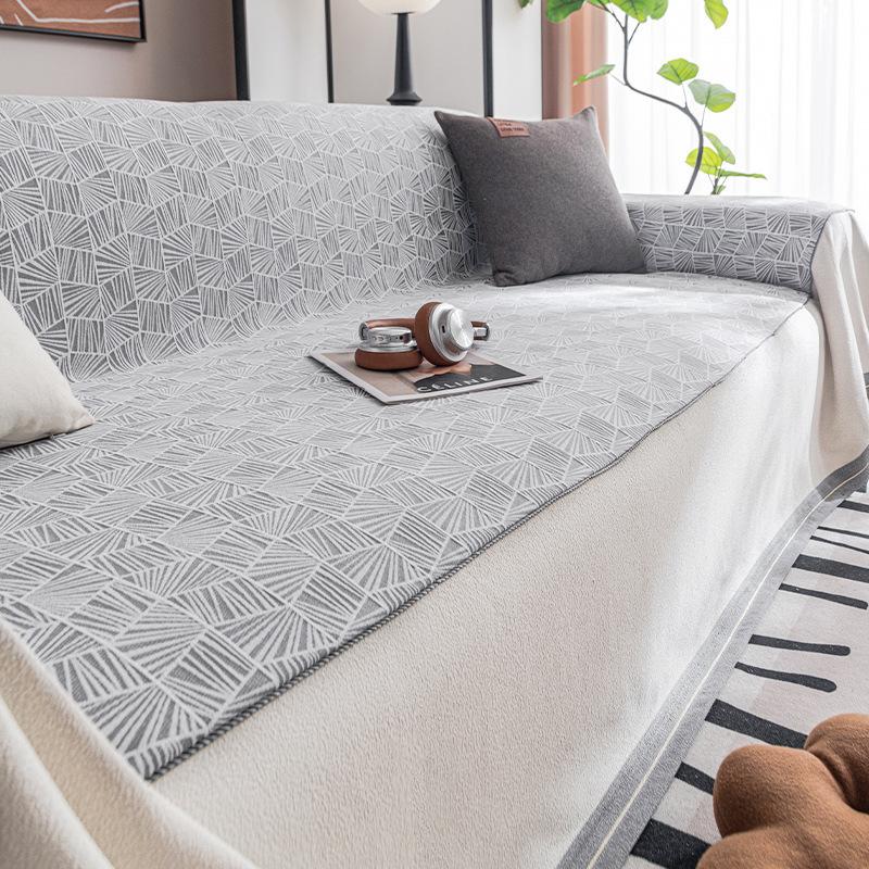 EIFLOY-Luxury Patchwork Chenille Sofa Towel, Anti Scratch Couch Chair Cover 3/4/5 Seater Decorative Throw Blanket for All Season