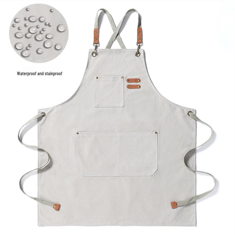 Tablier de travail en toile avec logo personnalisé: Multi-poches, Épaissi, et Résistant à l'usure