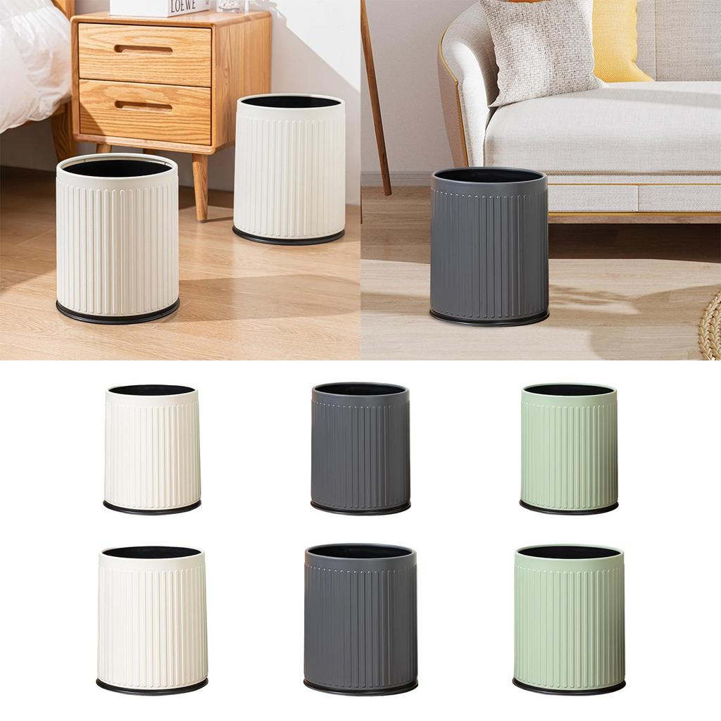 Open Top Trash Can without Lid Practical Wastebasket Elegant Garbage Can for