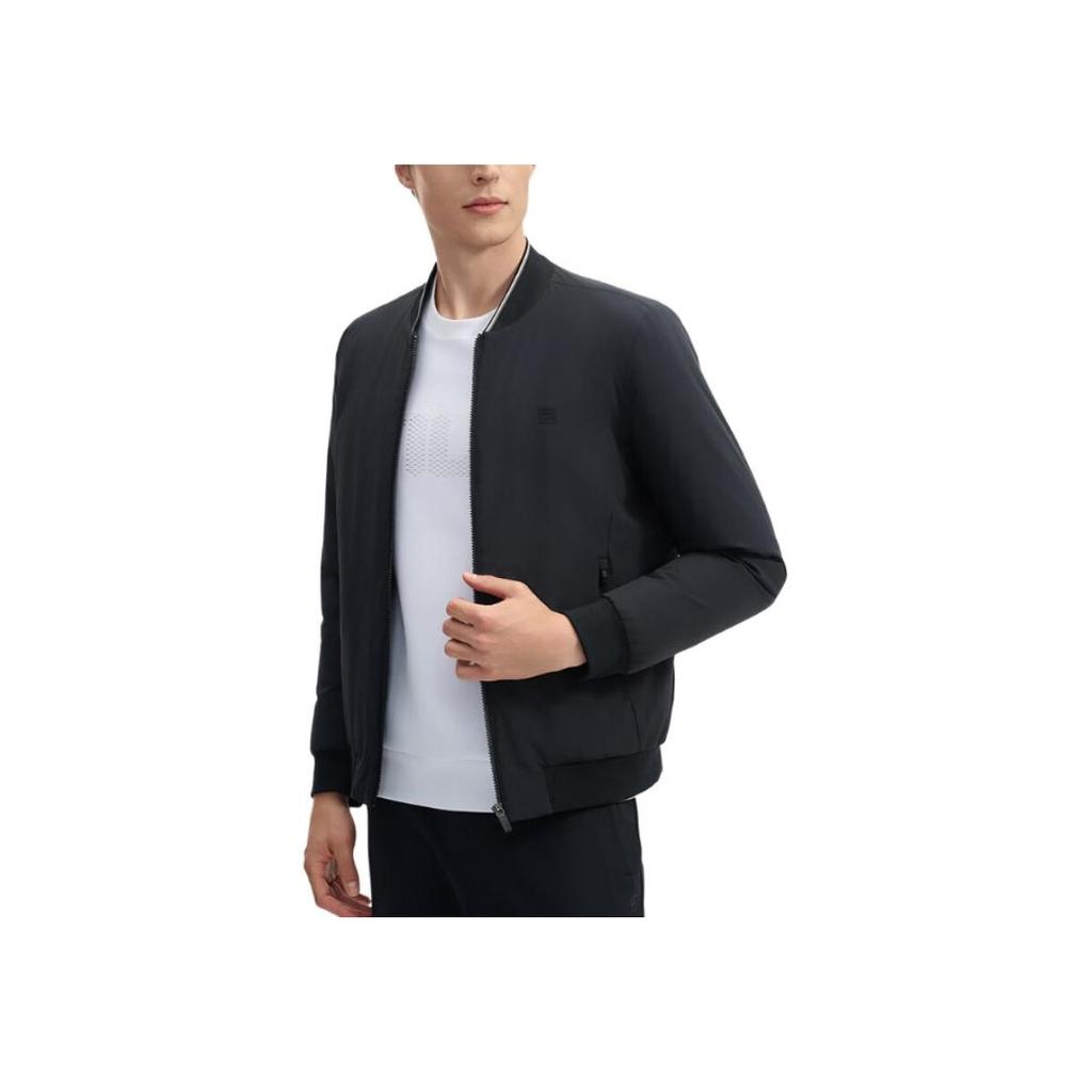 FILA White Solid Color Comfortable Soft Skin-Friendly Warm Three-In-One Down Jacket Men Jacket Black F11M443505F-BK