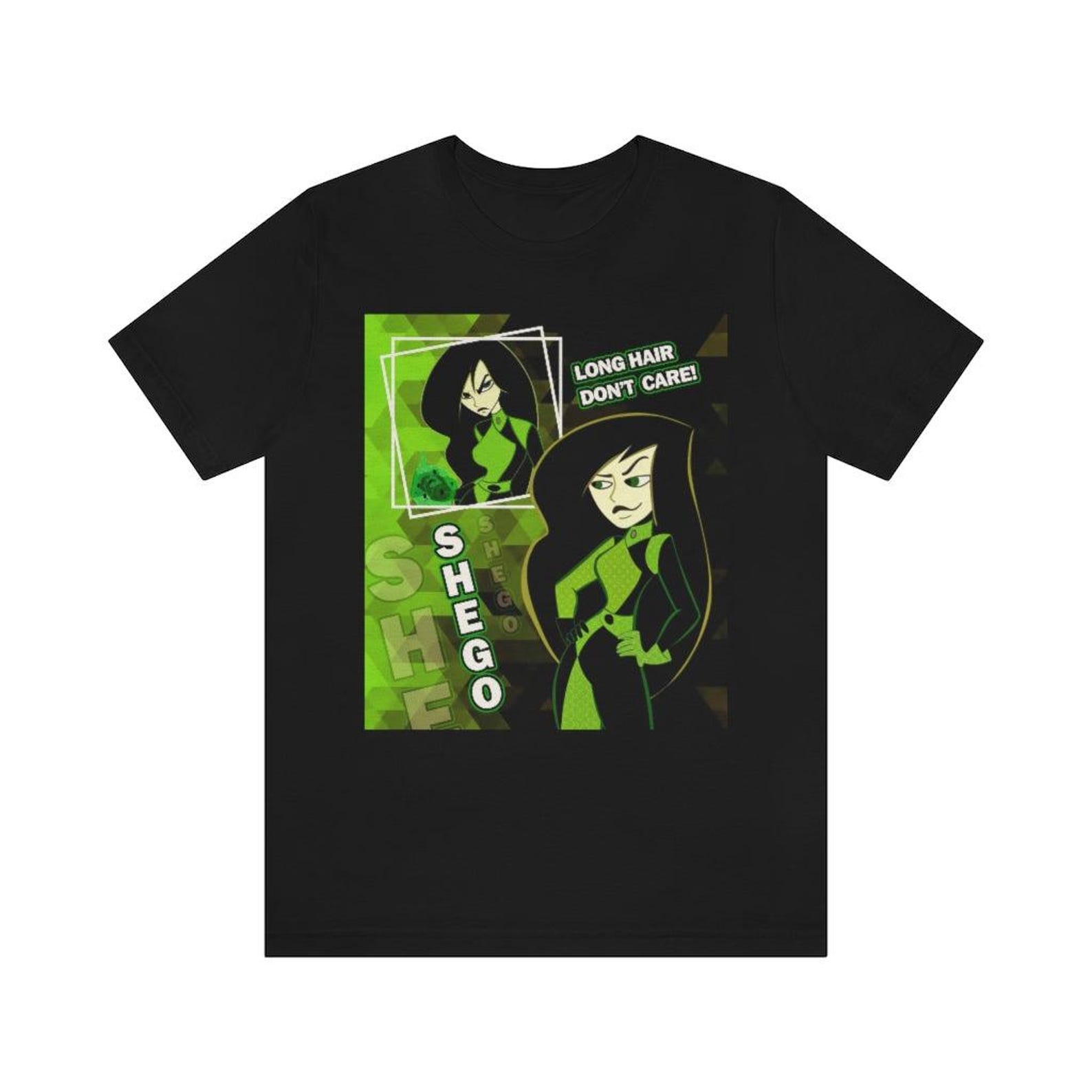 Shego Graphic T shirt: Retro Cartoon Villain Tee for 2000s Nostalgia L