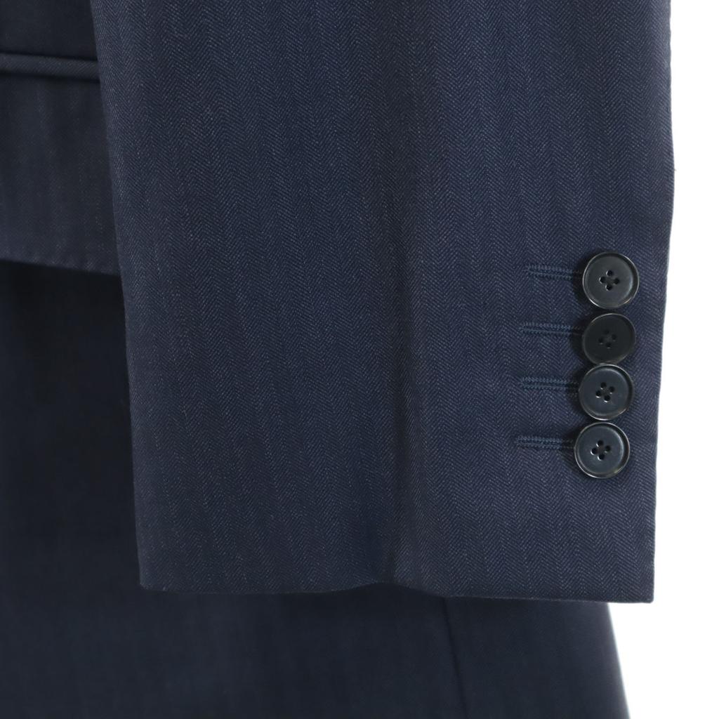 EDIFICE made in Japan suit Setup 44 Navy Men's Used