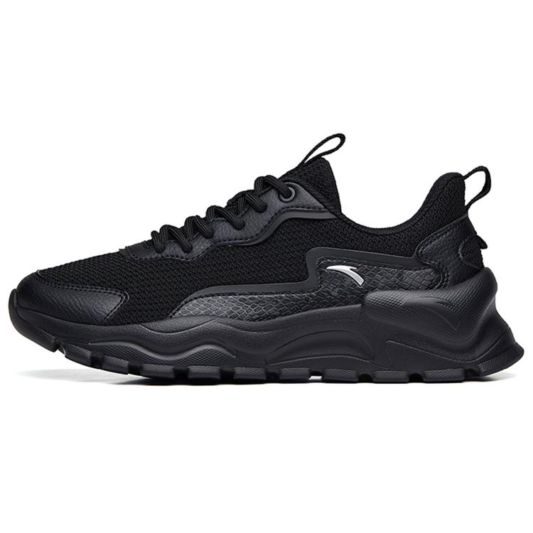 New Anta Life Collection Lightweight And Breathable Low Top Sports Casual Shoes Women's Black Silver 922238832-3