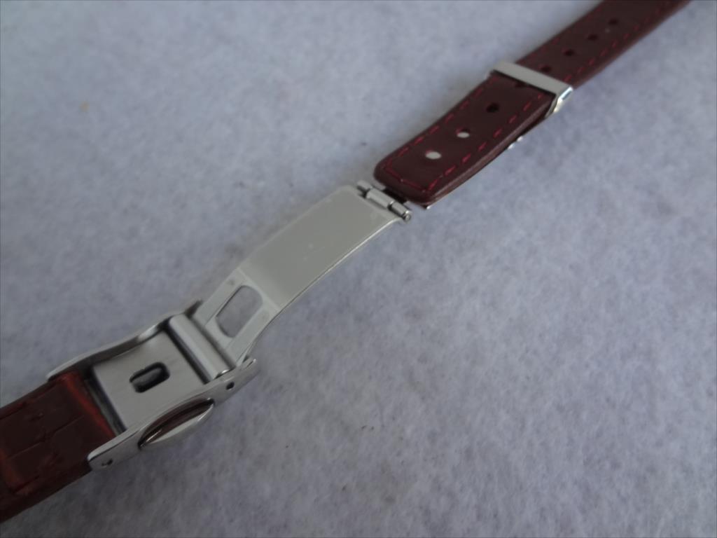 SEIKO Watch Strap for Lukia SSVW094 13mm Crocodile Leather 1B22-0BC0, Band, Red.