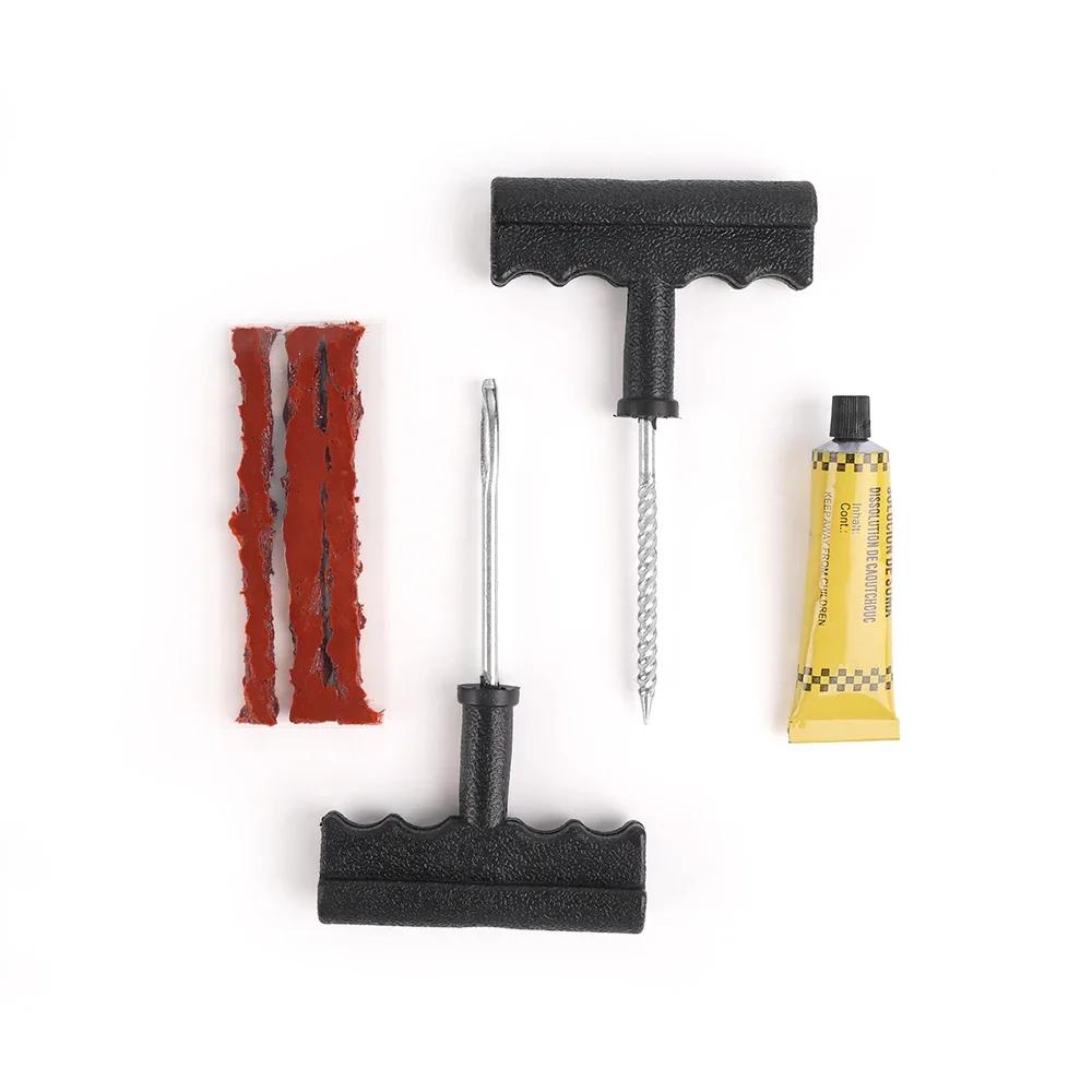 Car Tire Repair Tool Repair Rubber Strip Kit Studding Plug Auto Bike Motorbike Tire Repair Puncture Plug Garage Car Accessories