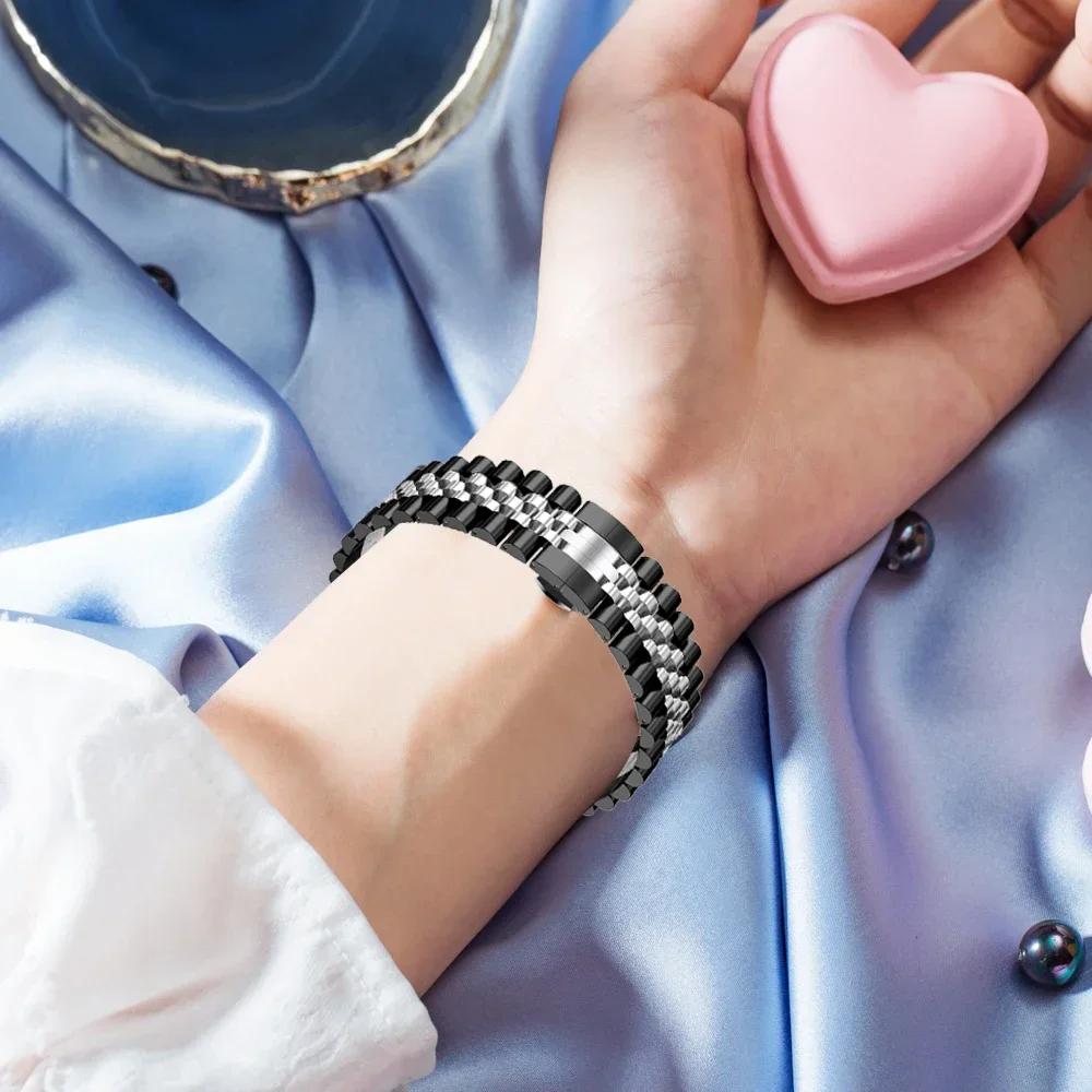 No Gaps Steel Strap for Samsung Galaxy Watch 7/6/5/4 40mm 44mm Metal Quick Fit Band for Galaxy Watch 6 Classic 43 47mm 5Pro 45mm