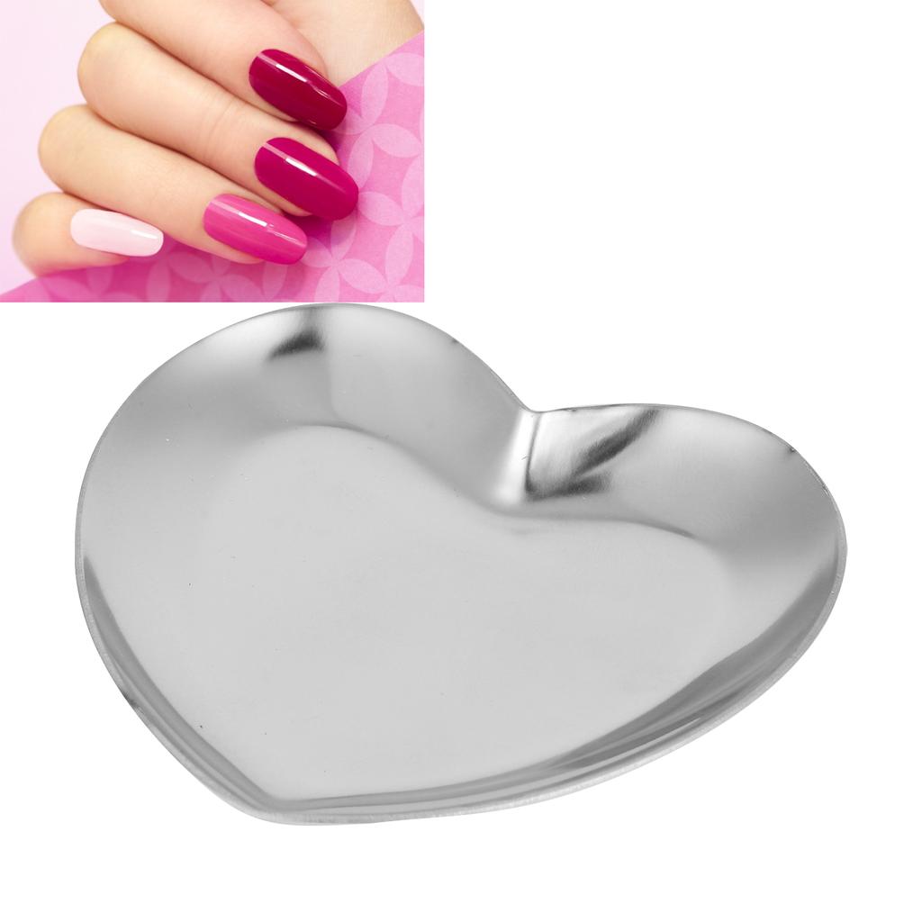 Hrt Shaped Nail Art   Stainless Steel   Makeup Painting Color Mixing Tray