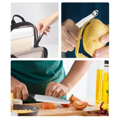 Moreeulsi Fruit Peeler Tool, Vegetable Slicer Cutter Tool | Stainless Steel Multifunctional Kitchen Utensil for Oranges, Carrots, Cabbage, and Kiwi