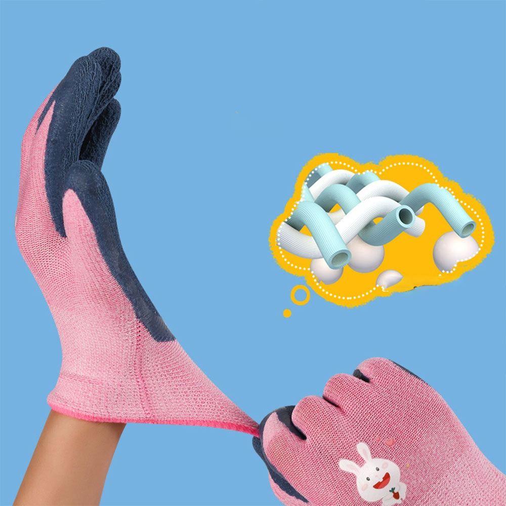 Cartoon Animal Kids Work Gloves Multi-purpose Latex Coated Gloves Durable Gardening Glove  Unisex