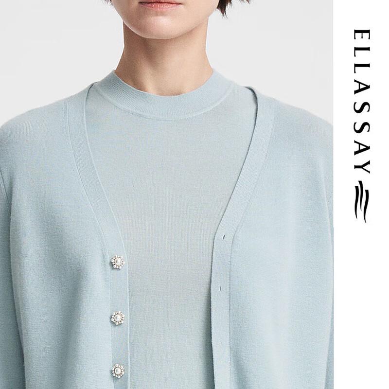 ELLASSAY Women's Half-High Collar Knit Sweater
