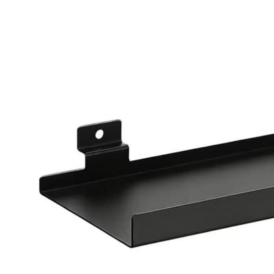 1/2 Estantes de Metal para Pared con Ranuras Para Almacenamiento y Exhibición en la Pared en Casa Estante de Pared con Ranuras Negro 25*12.5*3.5cm