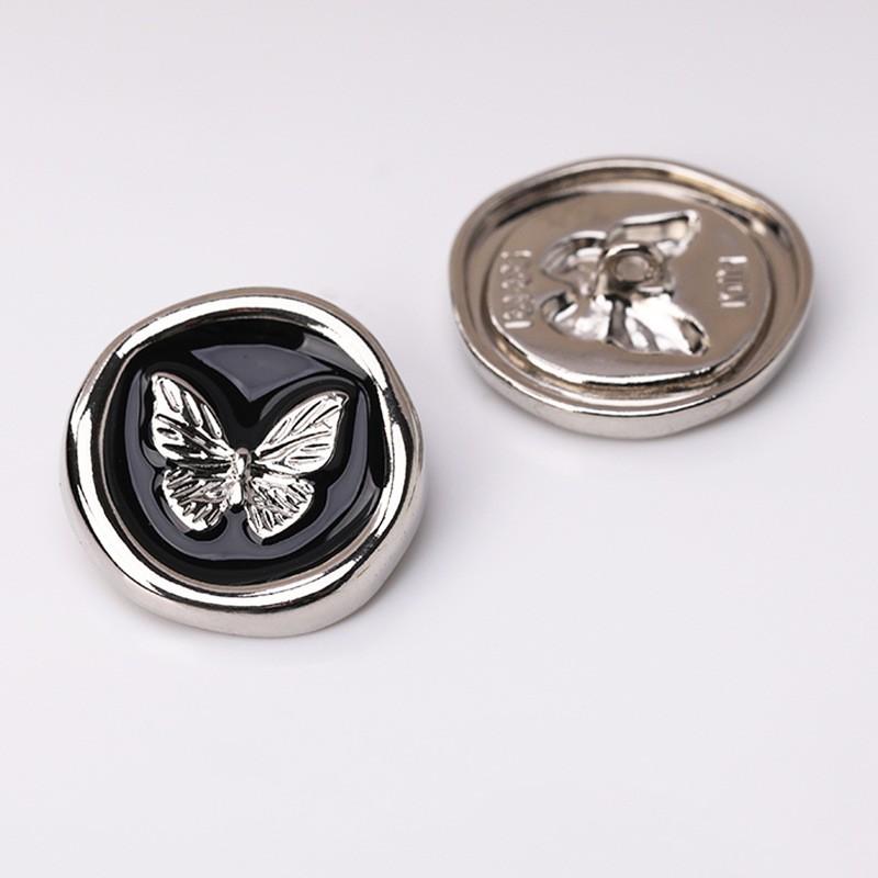 10pcs Beautiful Hollow Flower Shank Buttons High Quality Full Metal Round Buttons Woman Clothes Accessories