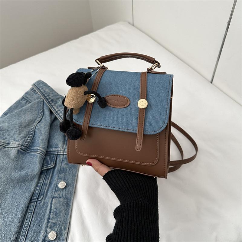 Trendy Korean Style Women s Backpack With Magnetic Closure For Everyday Use Without Pendant кофейный