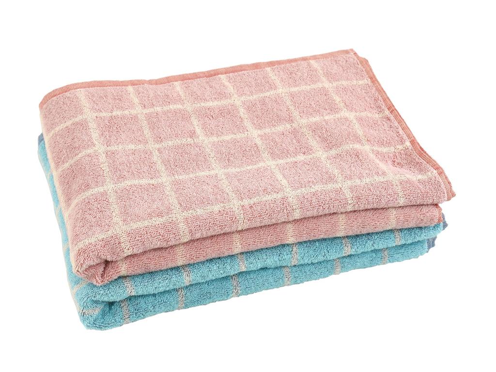 Kosugizen Large Bath Window Check 2 Colors of 70 x 140 A slightly larger bath great value in a Towel, Pattern, (1 each), cm. towel, 2-pack.