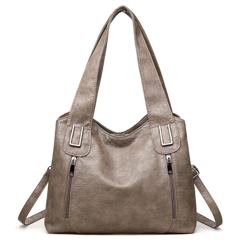 Large Capacity Tote Bag Women's Shoulder Bag Commuter Crossbody Bag Soft Leather Underarm Bag
