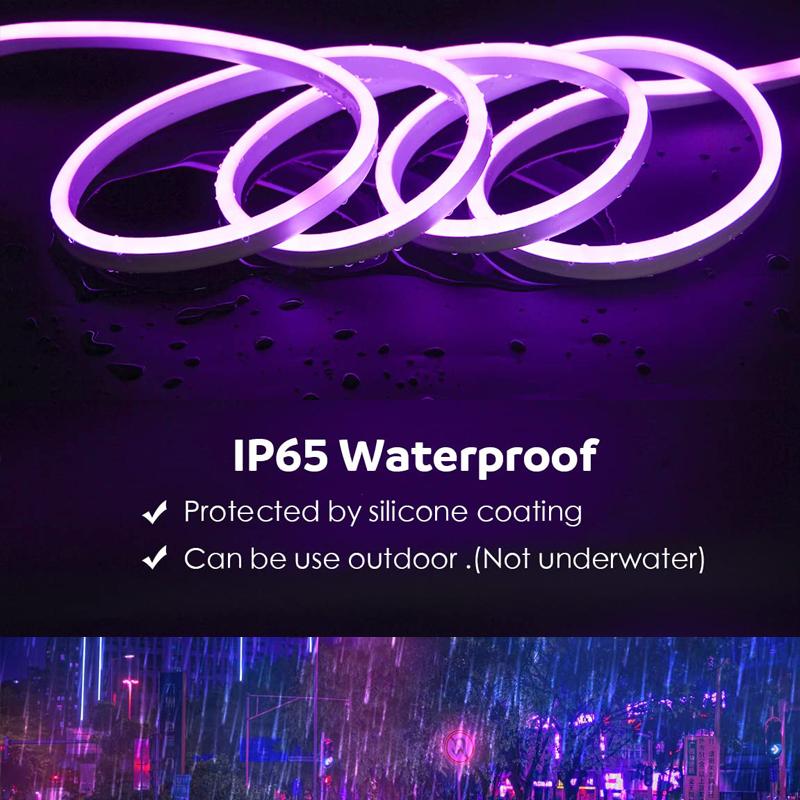 RGB LED Neon Light Flexible Strip Waterproof Silicone Lights 5/10/15M 108leds with App Remote Control Room Backlight Decoration