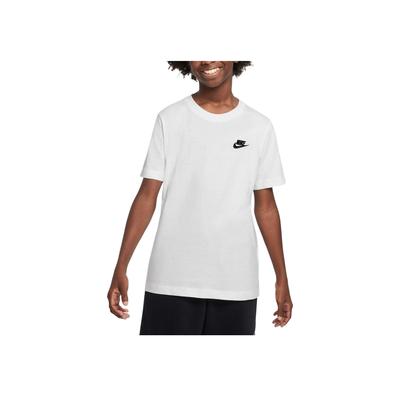 Round Neck Letter Print Pullover Short Sleeve T-Shirt Kids Tops White FZ5177-100