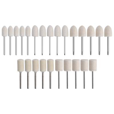 25Pcs Felt Polishing Wheel Wool Buffing Grinding Bits Grinder Head Rotary Tool Drill Attachment