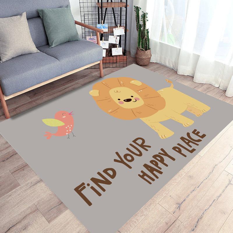 Cartoon Dinosaur Playmat Rug Cartoon Animal Rug Teen Girl Room Decor Baby Girl Room Decor Playroom Rug Floor Mat