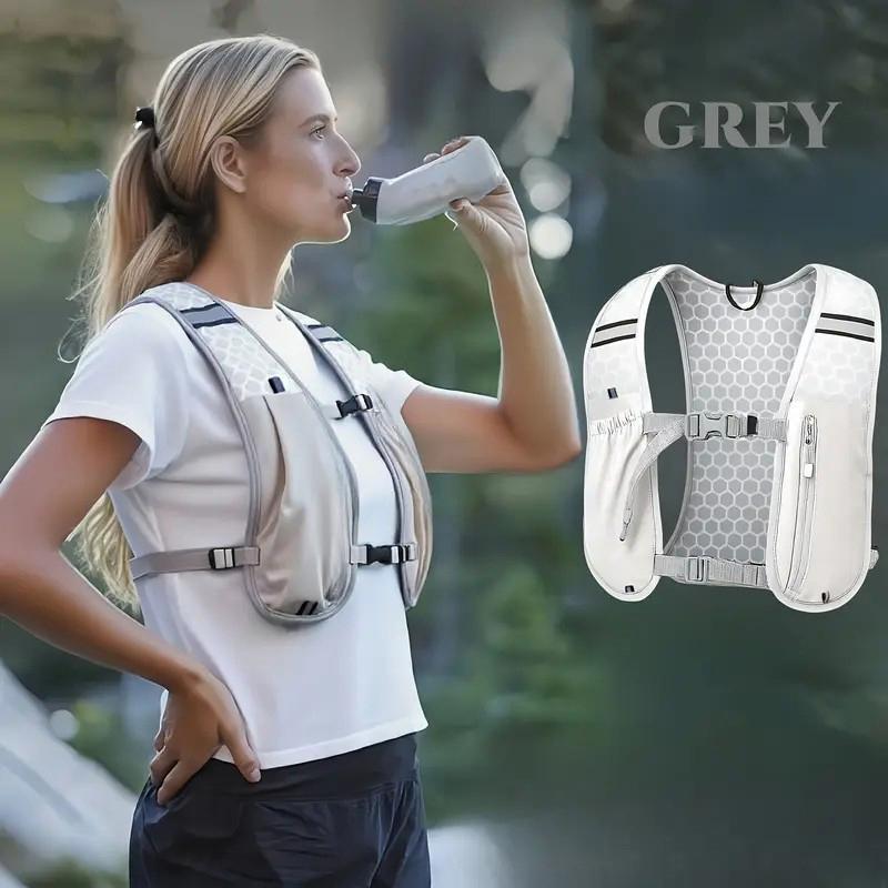 Running Water Bottle Storage Vest Lightweight Running Vest Reflective Hydration Water Chest Pack With Phone Holder 1Pc