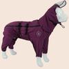 Dog Rain Coat Hooded Detachable Dog Raincoat Waterproof Dog Jump Suit Adjustable Dog Rain Jacket Reflective Large Dog Clothes