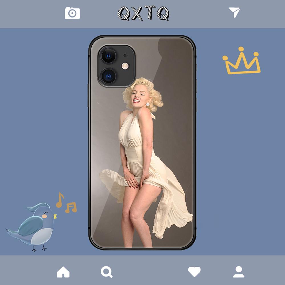 Sexy Girl Marilyn Monroe Hülle für iPhone Samsung Galaxy Redmi Note S 17 16 15 14 13 20 24 25 54 Pro Max Ultra FE Hartglasabdeckung