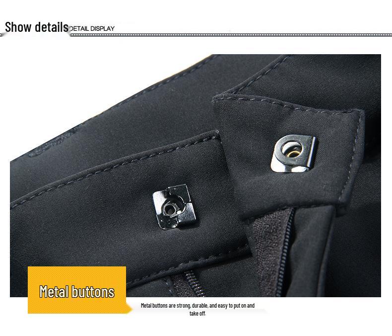 Men's Plus Velvet Thickened Softshell Pants - Windproof, Waterproof, Warm for Fall/Winter Outdoor Activities