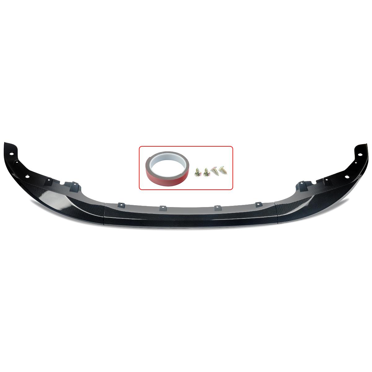 MP Style Front Bumper Splitter For BMW 2020-2023 G22 G23 430i M440i i4 Carbon Fiber Look Front Lip Splitter Spoiler Magickit Carbon Fiber Look