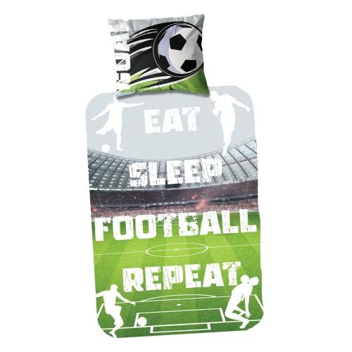 K Collection Its Coming Home Eat Sleep Football Repeat Panel Duvet Set