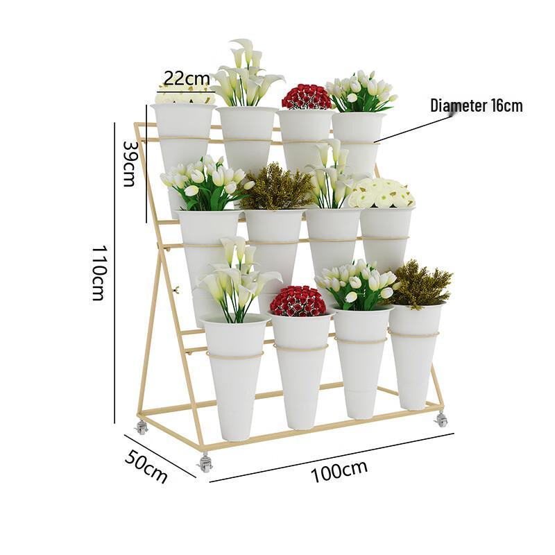 Multi-layer Iron Art Flower Display Stand