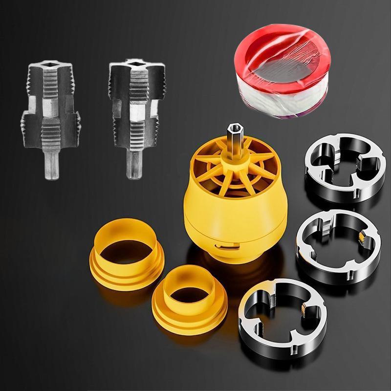 Electric Water Pipe Threader Set: 10PC Die & Tap for Pipe Repair