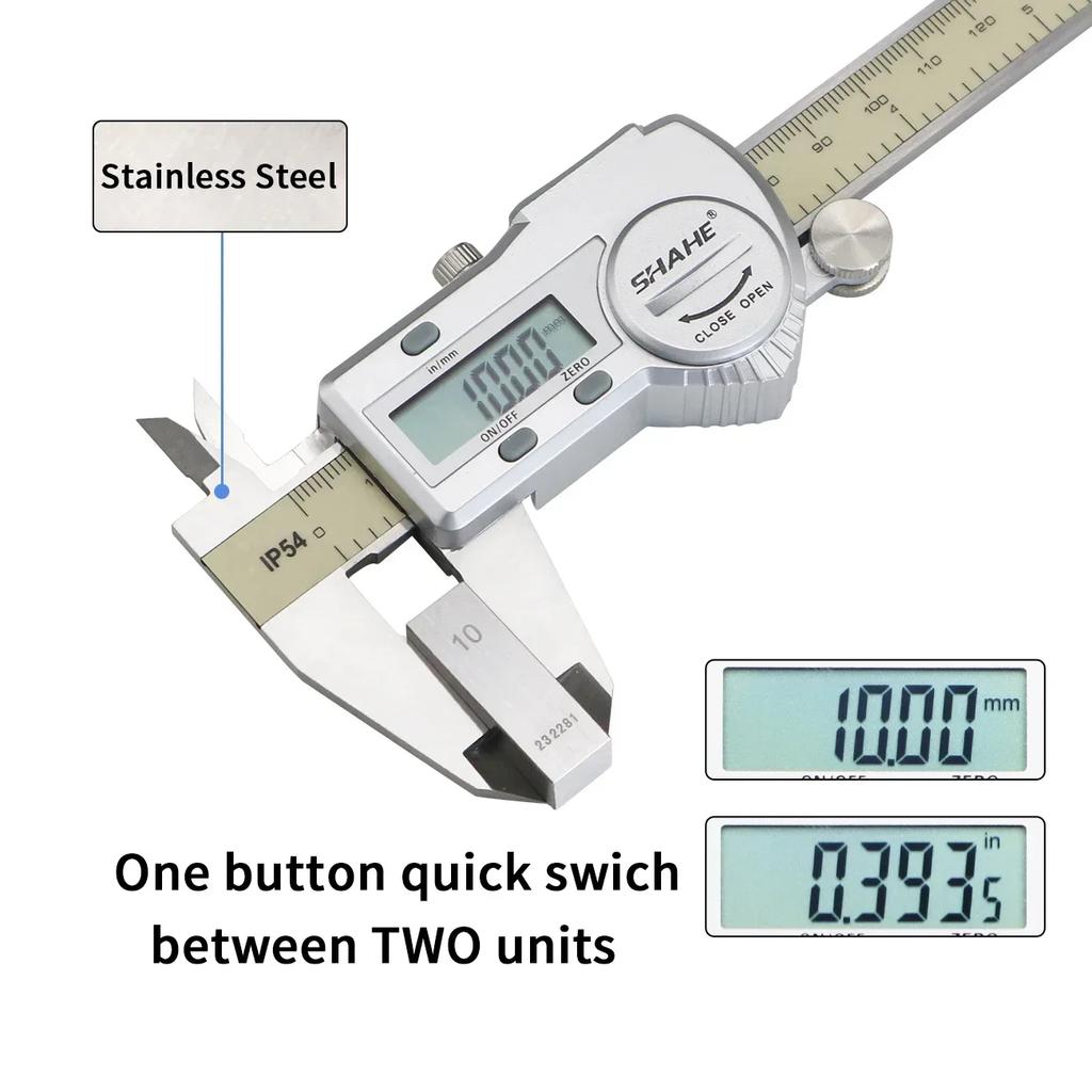 Digital Caliper 0-150 mm/6" Stainless Steel Digital Caliper Vernier Caliper Gauge Micrometer Electronic