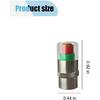 12PCS Car Tire Pressure Monitor Valve Stem Caps, 3-Color Eye Alert Valve Stem Caps Sensor Indicator, 2.4Bar 36PSI Tire Pressure Gauge Valve Caps For