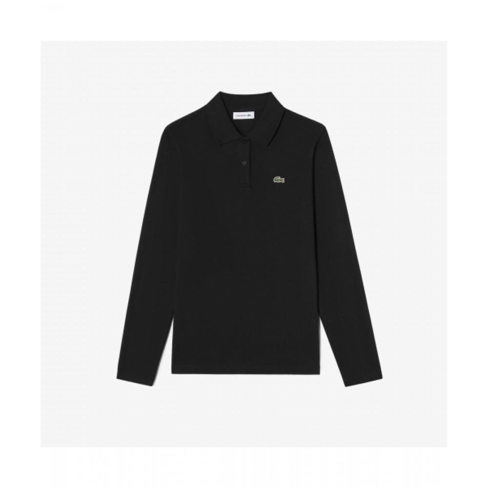 

LacoSte Women S Regular Fit Long Sleeve Polo Shirt [black] 034