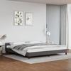 VidaXL Bed Frames with Headboard Slat Base Upholstered Bed Slat Frame Double Bed Adult Bedroom Interior Grey 347523