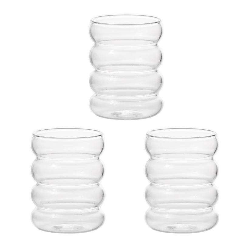 350ML Transparent Glass Cup High Borosilicate Heat-resistant Caterpillar Shape Drinking Glasses Coffee Mug Beer Juice Milk Cups