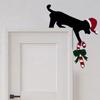 Cat/Dog Shaped Christmas Door Corner Creative Christmas Decoration  Home Ornament