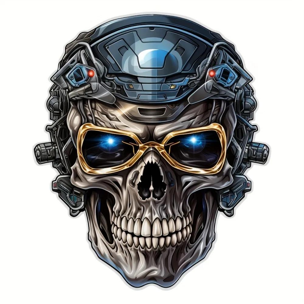 Skeleton Head Sticker Car Stickers Waterproof Auto Window Decals Motorcycle Laptop Decoration Pegatinas De Coche