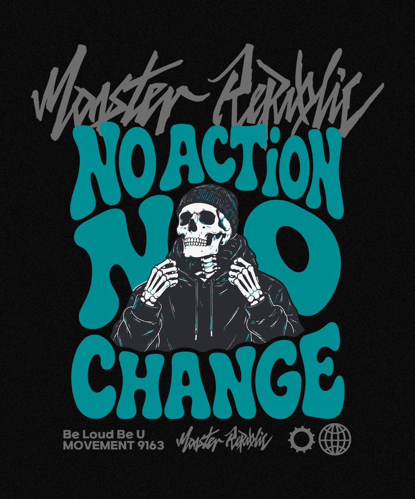 MONSTER REPUBLIC No Change Mint T-Shirt Black_9163